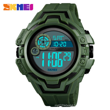 Skmei 1446 sport multifunction watch men digital wristwatch waterproof 5ATM alarm EL light chrono